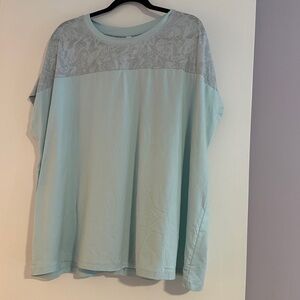 Lane Bryant Light Blue Short Sleeve Top